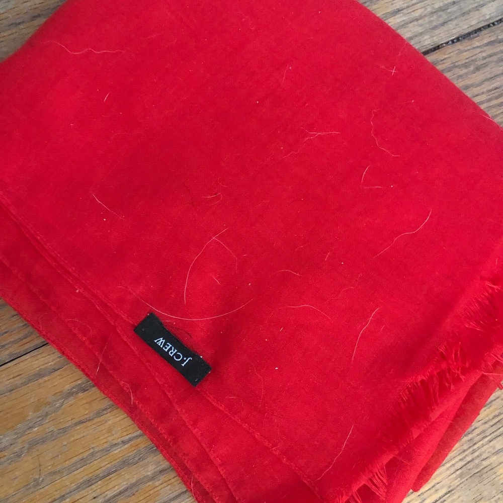 J. Crew Red Lightweight Scarf